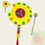 AP 소고만들기 미술놀이키트 유아공예재료 : 사과soop