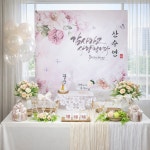 [당일발송가능] 팔순상차림 산수연 팔순상대여 셀프 80세 생신 잔치상 B06퍼플 : 소문난돌상