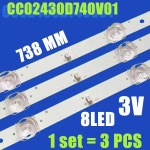 LED 백라이트 CC02430D740V01 HTY-43UHD11B-S2 NVX-43U329MSY U43G8100QK STV-43FDUBK1R LD-43SU8921BS용 : 3globalmarket