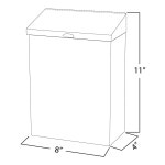 호스페코 - GID-HOSND-1W ND-1W 화이트 메탈 여성 위생 리셉터클 H7548 : 뉴비즈니스20