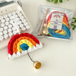 데이지공방 무지개 도어벨 양말목 공예 손뜨개 DIY 만들기 체험 키트 : Daisy공방