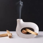 수제 팔로산토 트레이 아로마테라피 명상 도구 에너지 정화에 적합 세이지 인센스 콘과 1. White : 지이유38호점