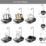 식수 디스펜서 펌프, 1-5갤런 물통용 자동 탁상용 물 펌프, 가정용 주방, 사무실, 여행, 캠핑용 트레이 포함 휴대용 충전식 전기 물병 펌프... 