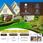 가 된 암석 - 3 IN 1 본딩 색상 정원 멀치 자갈 블랙 파티오스 64 바인더 마당용 64 oz : 다본다.