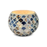 모자이크 유리 티 중앙 스테인드 홈 테이블 원형 발렌타인, 티라이트 캔들 홀더 데코 로맨틱 파티, 보티브 라이트 생일 miattcld 장식용... 