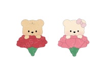 까꿍 카네이션 베이비 가정의달 어버이날 글라스아트 아크릴판 도어벨 재료 : 에스로그