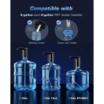 5갤런 병용 레드색 충전식 정수기 펌프, 전기 USB-C 대형 유량 물통 디스펜서, 캠핑 홈 오피스용 휴대용 자동 잠수식 병 펌프 무음... 