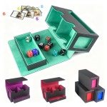 3 IN 1 트레이딩 커맨더 카드 가죽 덱 마그네틱 TCG MTG 케이스 게임용 보관함  Bla inner Green : 설레온스토어