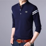 남성 봄 가을 차이나 카라티 기능성 골프 무지 헨리넥 긴팔티 봄코디 부드러운 반팔 상의 : 트렌드팝