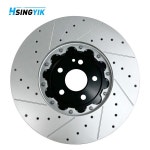 싱이크 G3500 34116860911 드릴드  슬롯형 브레이크 디스크 348 X 36 MM (BMW X3 X4 X5 740I 530I 530I 용) : 디에이코어