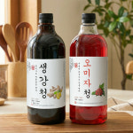 일타농부 생강청 1000ml  2병 국내산 안동 생강 진한맛 : 묵찌빠쇼핑몰