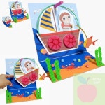 AP 요양원인지프로그램 치매예방미술 흔들흔들배타고 만들기 : 사과soop