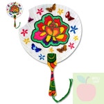 AP 유아만들기놀이 꽃 민화 원형부채 만들기 : 사과soop