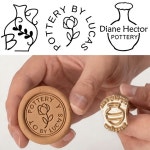 맞춤형 도자기 스탬프 점토 개인 로고 및 디자인 제작 비누 씰 DIY 수제 선물에 적합 : CompanySON