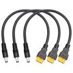 GGIPOWY 3팩 16AWG XT60 ~ DC 5.5mm 2.1mm 연장 케이블, XT60 암 커넥터 ~ DC5521 수 커넥터, RC 배터리 휴대용 발전소 태양광 패널... 