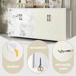 RUGREAT 모던 벽지 스틱 17 497CM 탈착식 욕실용 베이지 캐비닛용 접착 43 17 3 x 197 : 오늘도 탐나