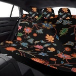 블랙 생동감 넘치는 포도나무 꽃무늬 제너럴 모터스 시트 커버 앞좌석 뒷좌석에 적합 패턴으로 인쇄됨 1. 5pcs : 유라이프몰9호점