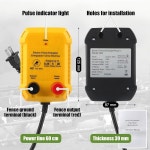 전기 울타리, 울타리에 2마일 110VAC 0.25줄 전기 플러그, 50개의 검은색 절연체 및 동물용 소켓 도구 250피트 알루미늄 와이어 1개, : 덕진잡화점