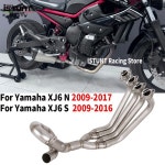 야마하 XJ6N N S 2009-2016 2017 바이크 오토바이 배기 시스템 프론트 링크 파이프 개조 연결 51MM 머플러 모토 : 미주나인