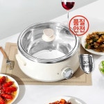 2-6 다기능 4L 분할 유형 가정용 전기 냄비 304 스테인레스 스틸 라이너 가열 요리 : 염포유통