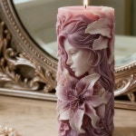 데스크탑 장식용 몰드 실리콘 향초 홀더 플로럴 캔들 테이블탑 장식 예술용 화이트 1. White : 바이몰28호점