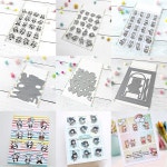 작은 팬더 캥거루 투명 스탬프 절단 다이 공예 제작 카드 사진 앨범 스크랩북 아트 장식 1. H4190 : 유라이프몰35호점