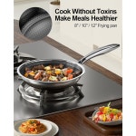 포그드림 논스틱 프라이팬 세트 8 10 12인치 스테인리스 스틸 팬 트리플플라이 냄비 : 옵티마바잉