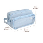 단계형 가방 펜 케이스 구획 투명 전면 컬러 보관 주머니 편지지 1. Black : 원정직구18호점