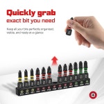 Geinxurn 217피스 임팩트 드라이버 비트 세트, S2 Steel 1 u201D / 2 3 6 u201DMagnetic D2 슬롯트 스퀘어 토크 헥스 멀티티 팁 홀더 및... 