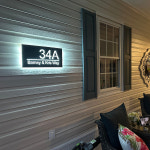 호환  개인화되고 LED 집 번호 주소 표시 야외 방수 아크릴 플레이트 아파트 조명 주소 : GUCCIRED