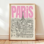 보헤미안 미니멀리스트 파리 프랑스 레트로 여행 벽 예술 프린트 캔버스 그림 포스터 거실 침실 홈 데코 1. G3536 : 바이몰20호점
