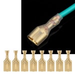 100개 블레이드 커넥터 사각형 황동 플러그 및 풀 타입 커넥터 터미널 7 8mm 100pcs : 니콜라2