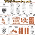 놀라운 월간 다이 11월 인사말 금속 번들 스크랩북 DIY 시리즈 카드용 2025년 앨범 장식 커팅 공예 F9364 die : 화사에이젼시