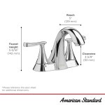 어반 Chatfield 4인치 센터셋 2핸들 욕실 수도꼭지 1 2gpm / 4 5L 분당 레버 핸들 Polished Chrome : 모던코브