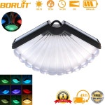 팬 모양의 야외 정원 태양광 방수 조경 야간 클립형 벽 램프 홈 가든 안뜰 울타리 1. 1pcs : 유라이프몰5호점