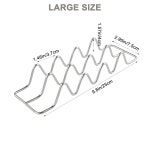 HAIJSEVR 타코 홀더 세트 4개, 스테인리스 스틸 스탠드, 각 랙에는 바 멕시칸 파티 베이킹을... 보관되어 있습니다 - 오븐 그릴 식기 : 하우젠트