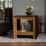 중세 스타일 원목 레트로 발코니 화분대 미국 홈스테이 베이 윈도우 조각 티 테이블 침실 서랍장 1. -H3415 : 유라이프몰19호점