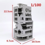 Mycity1 144, 1 100 규모의 도시 장면, 파괴된 건물과 도로, 수제 모형 디스플레이 플랫폼 1:144 : bestie10