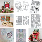 크리스마스 선물 카드 우편함 투명 스탬프 금속 다이컷 스크랩북 핸드메이드 종이 앨범 장식용 1. H2976-dies : 유라이프몰13호점