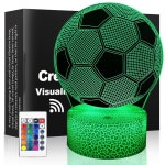 XINYUANLAI 축구 3D 일루전 야간 조명, 터치 센서 및 16가지 색상 변경이 : 레몬1