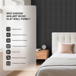 AK ART 실내 장식용 벽 방음 및 음향 사무실 슬랫 팩 패널 47 Bla 홈 6 목재 Oak#13 2 Pack 47.2 23.6 : 옥지마
