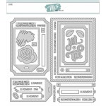 스크랩북 공예용 메탈 커팅 다이 스텐실 제작기 사진 앨범 템플릿 수제 장식용 1. F9126-dies : 유라이프몰32호점