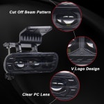 쉐보레용 블랙 LED 안개등  운전 램프  교외 타호 범퍼 쉐비 99-02 실베라도 00-06  페어 : 미주스틴