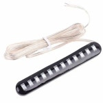 오토바이 흐르는 물 미니 회전 신호 스트립 테일 라이트 라이센스 플레이트 순차 깜박임 표시기 브레이크 스톱 램프 1. 2pcs : 유라이프몰22호점