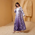 중동 국경 간  무슬 여성 의류 로브 프린팅다이아몬드 비즈 라운드넥 해외 무역 : 사이전자