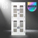 PP 시약장 내화학 내산성 시약장 CG2W-800 (w800 x d520 x h1990) 가성비 상하부 투시창 이중잠금 안전캐비넷 : 바이오 랩마트