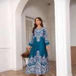 아마존은 중동 여성용 가운 아랍 무슬 의류 독특한 프린트 아바야 드레스 cw53972를 합니다. : 사이전자