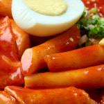 캠핑 야식 분식 간편식 즉석 밀떡 옛날 국물 떡볶이 밀키트 500g, 1개 : 산정마을