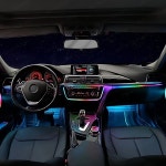 BMW 3/4 시리즈 3GT F30 LED 앰비언트 라이트 앱 제어 256색 자동차 실내 조명 키트 리모컨 및 포함 : 그리다컴퍼니