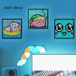 LED 매트릭스 픽셀 디지털 RGB DIY 그래피티 블루투스 앱 제어 아트 디스플레이, 게임방 장식, 멋진 애니메이션 프레임, 신제품 : 그리다컴퍼니